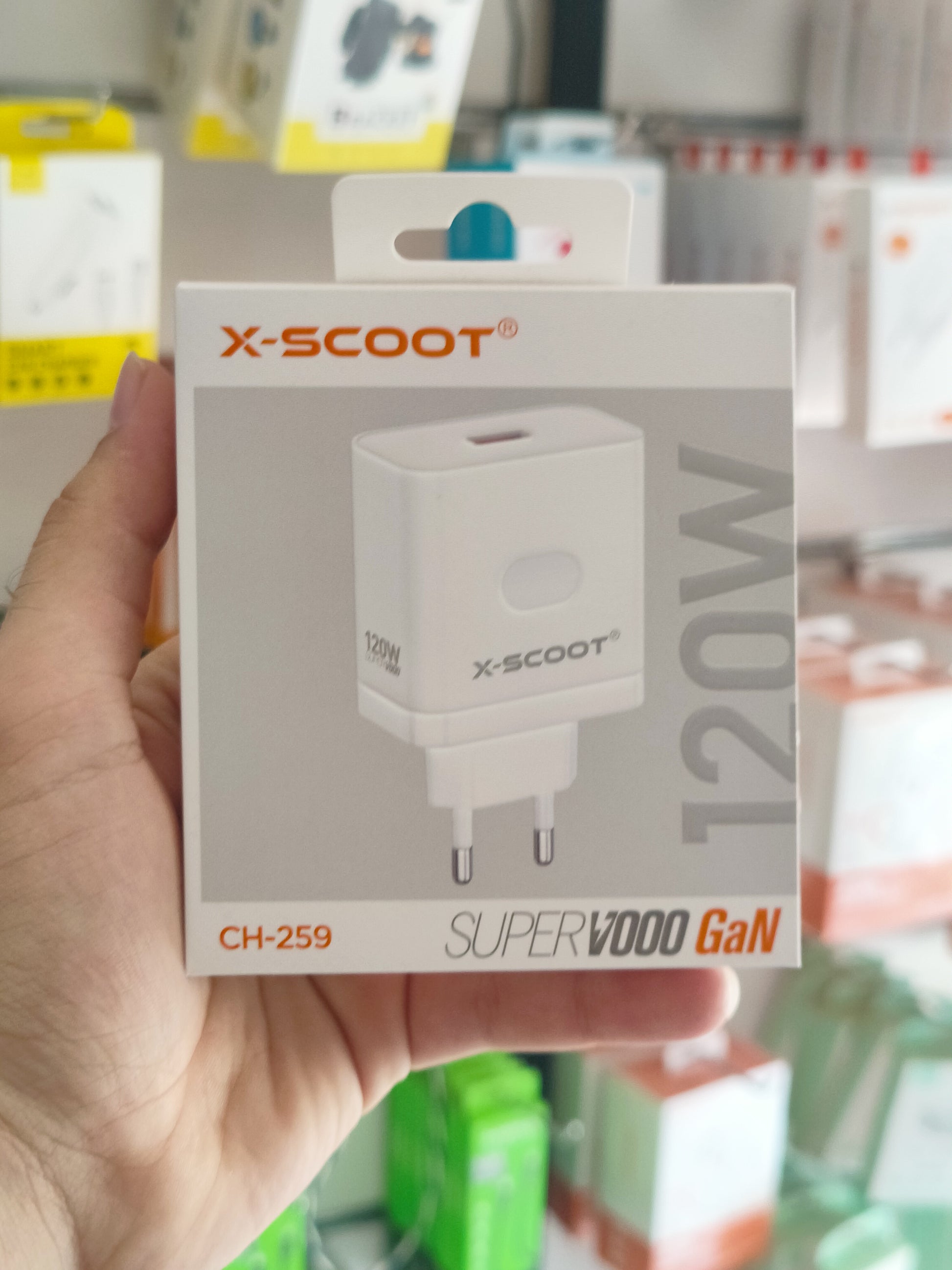 XScoot 120Watt - راس شاحن تدعم الشحن السريع